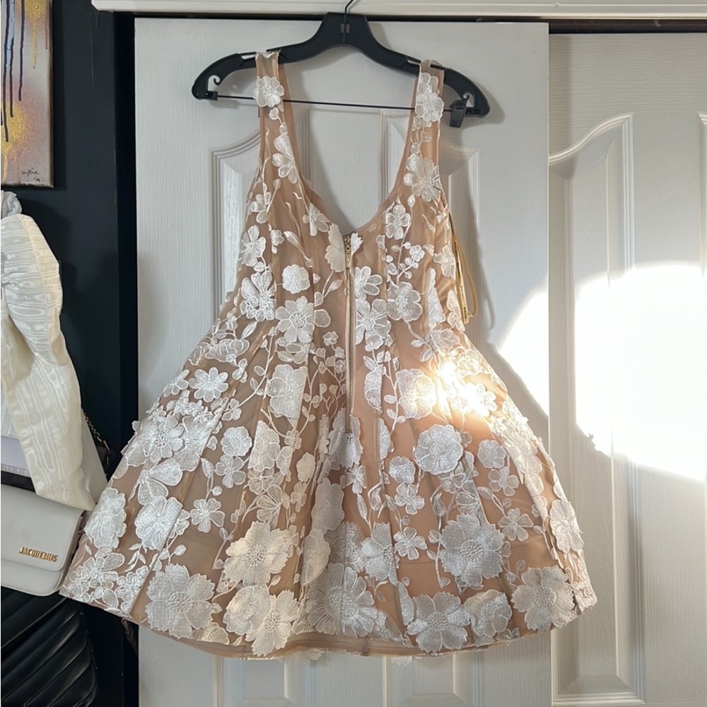 Floral Lace Overlay Dress